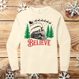 Believe Polar Express Long Sleeve Comfort Colors Tee