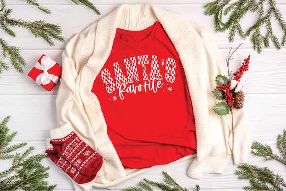 Santa's Favorite Long Sleeve Comfort Colors Tee
