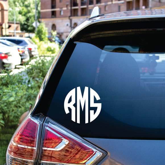 Monogram Decal-Circle Design