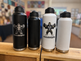 Team Alpha White and Stainless Steel Water Bottles
